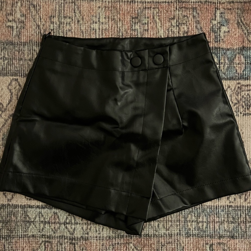 Black Leather Shorts